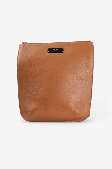 Cartera grande de cuero Prune