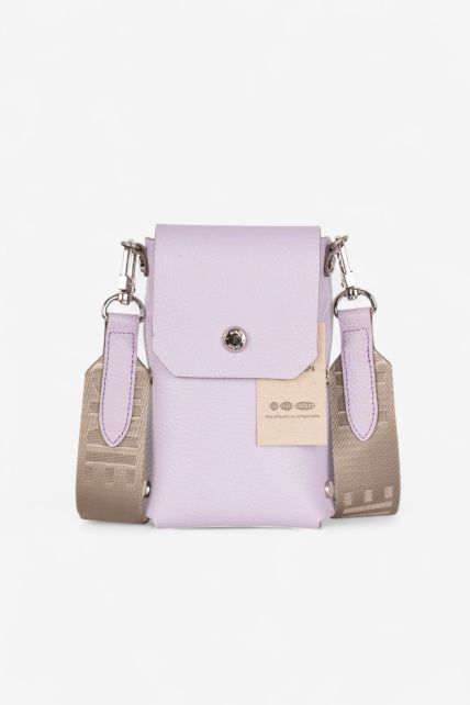 Cartera chica de cuero Prune