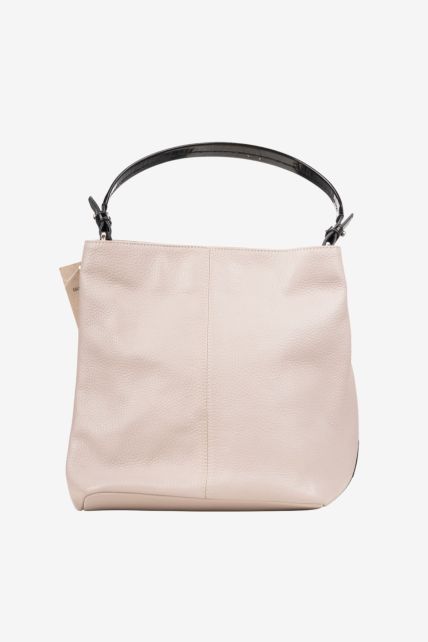 Cartera grande de cuero Prune